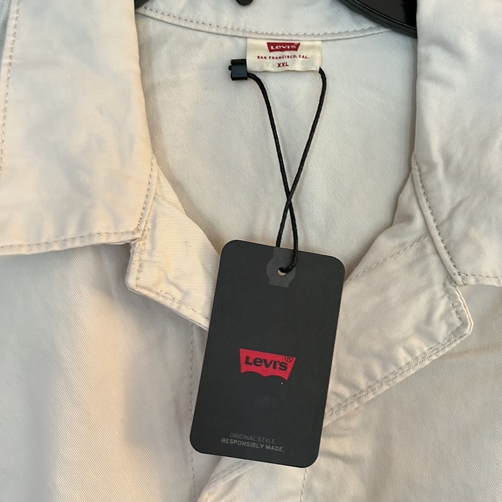 Levis Cargo Jumpsuit Coveralls in White Grey Ivory Sizes S and M NWT - Picture 8 of 10